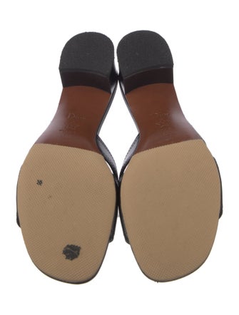 Christian Dior Leather Cutout Accent Slides