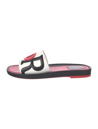 Christian Dior Leather Printed Slides