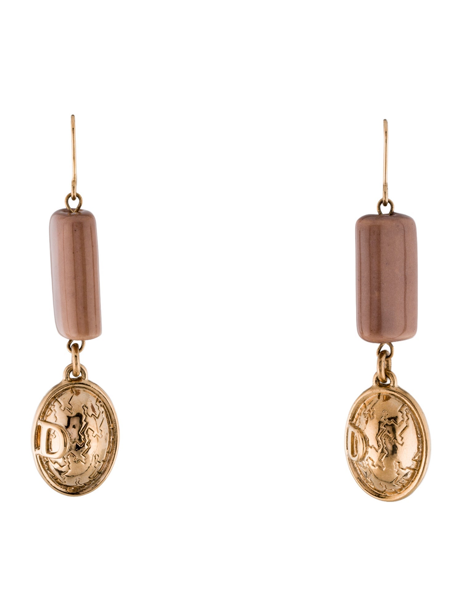Christian Dior Porcelain Drop Earrings