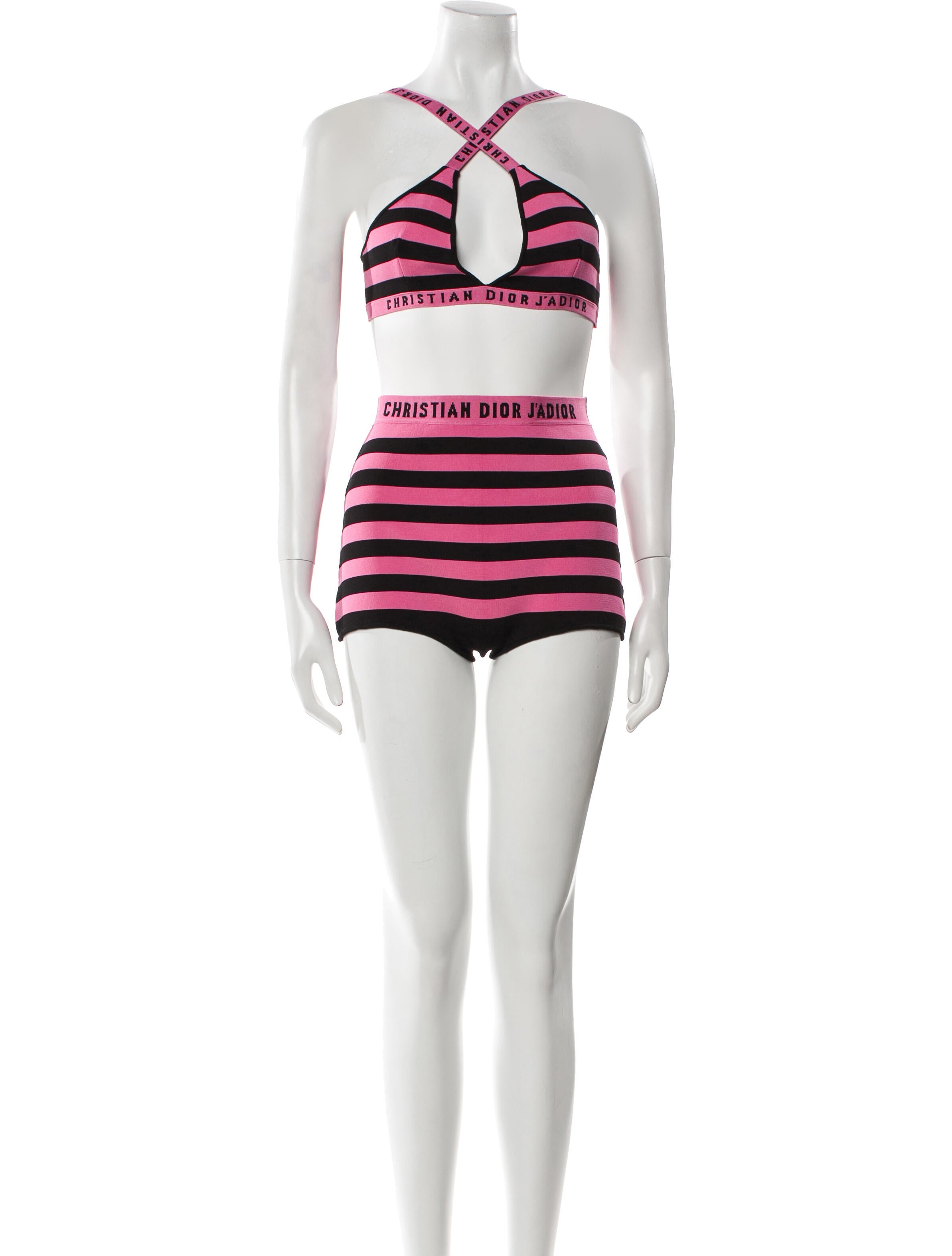 Christian Dior Striped Short Set
