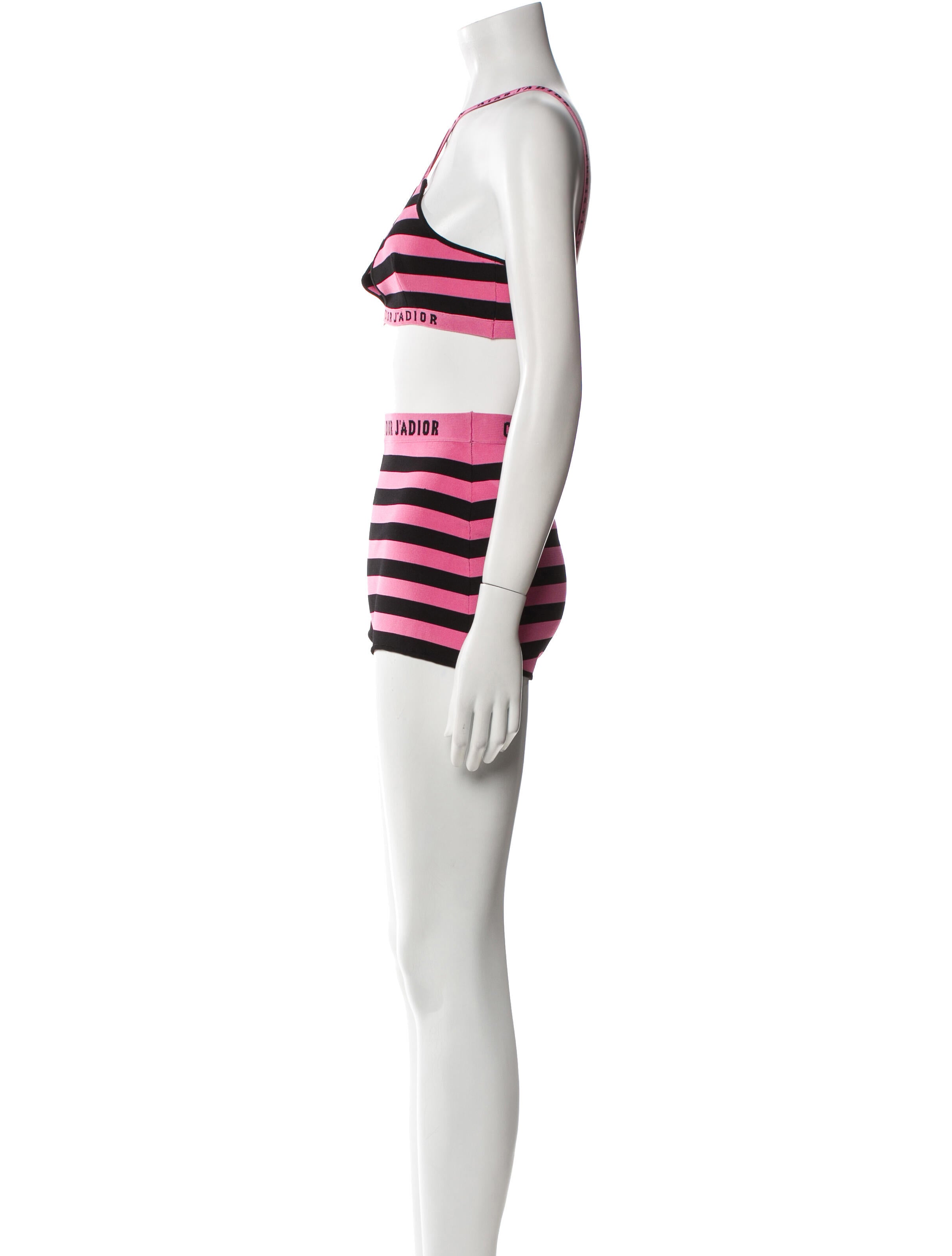 Christian Dior Striped Short Set