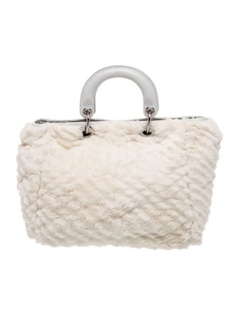 Christian Dior Shearling Top Handle Bag