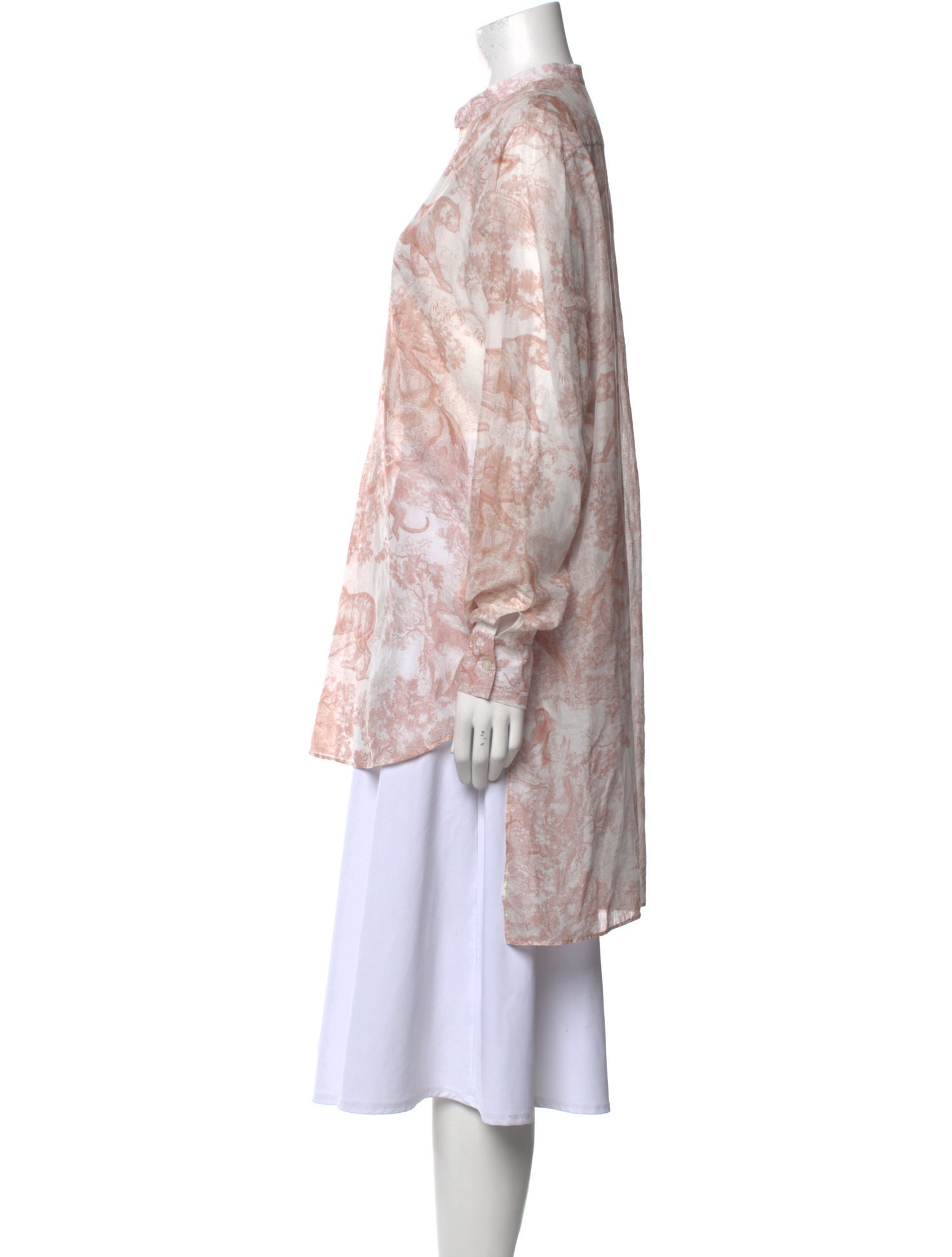 Christian Dior Printed Mock Neck Tunic