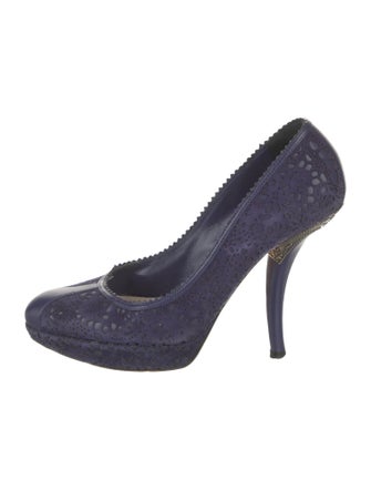 Christian Dior Suede Patterned Pumps