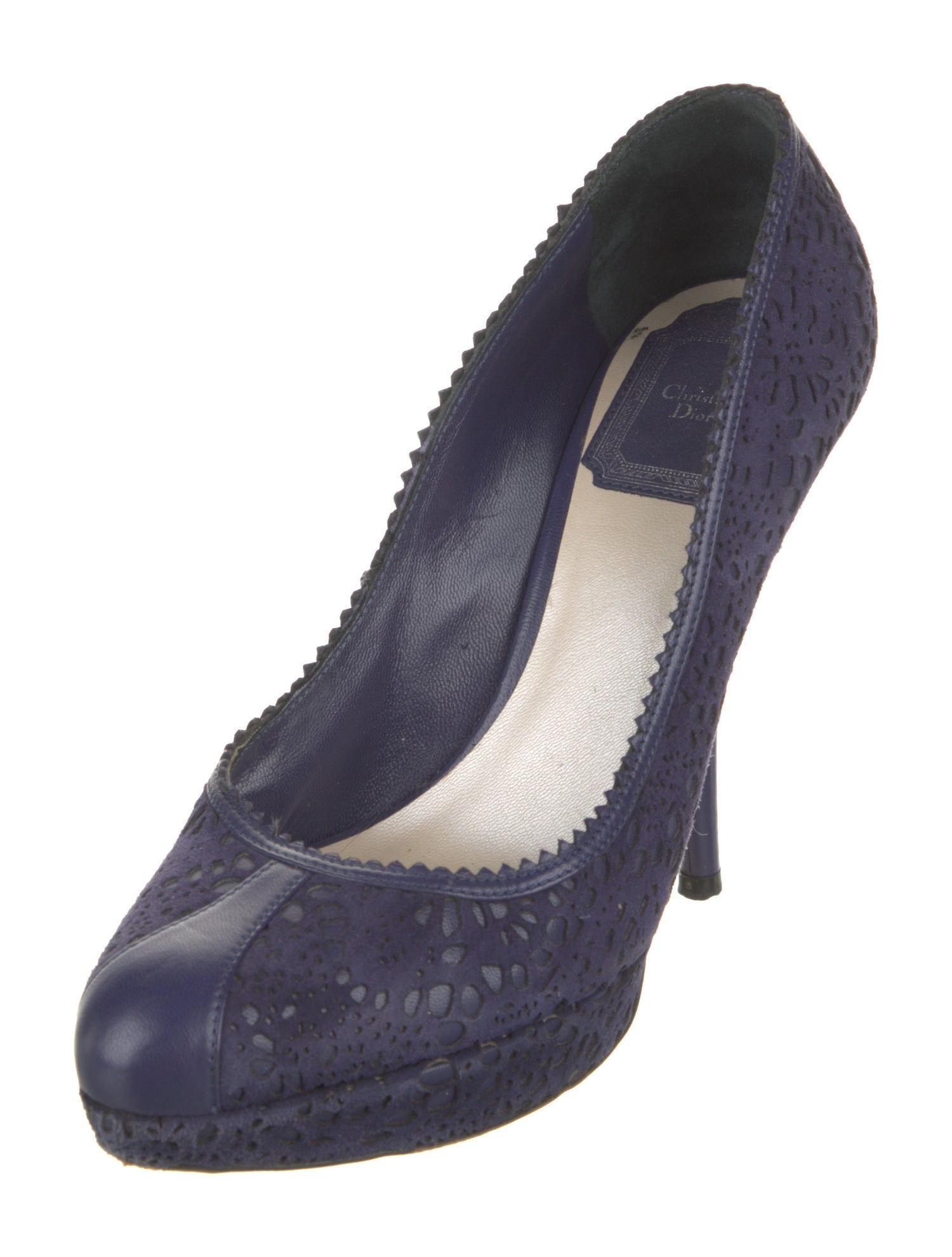 Christian Dior Suede Patterned Pumps