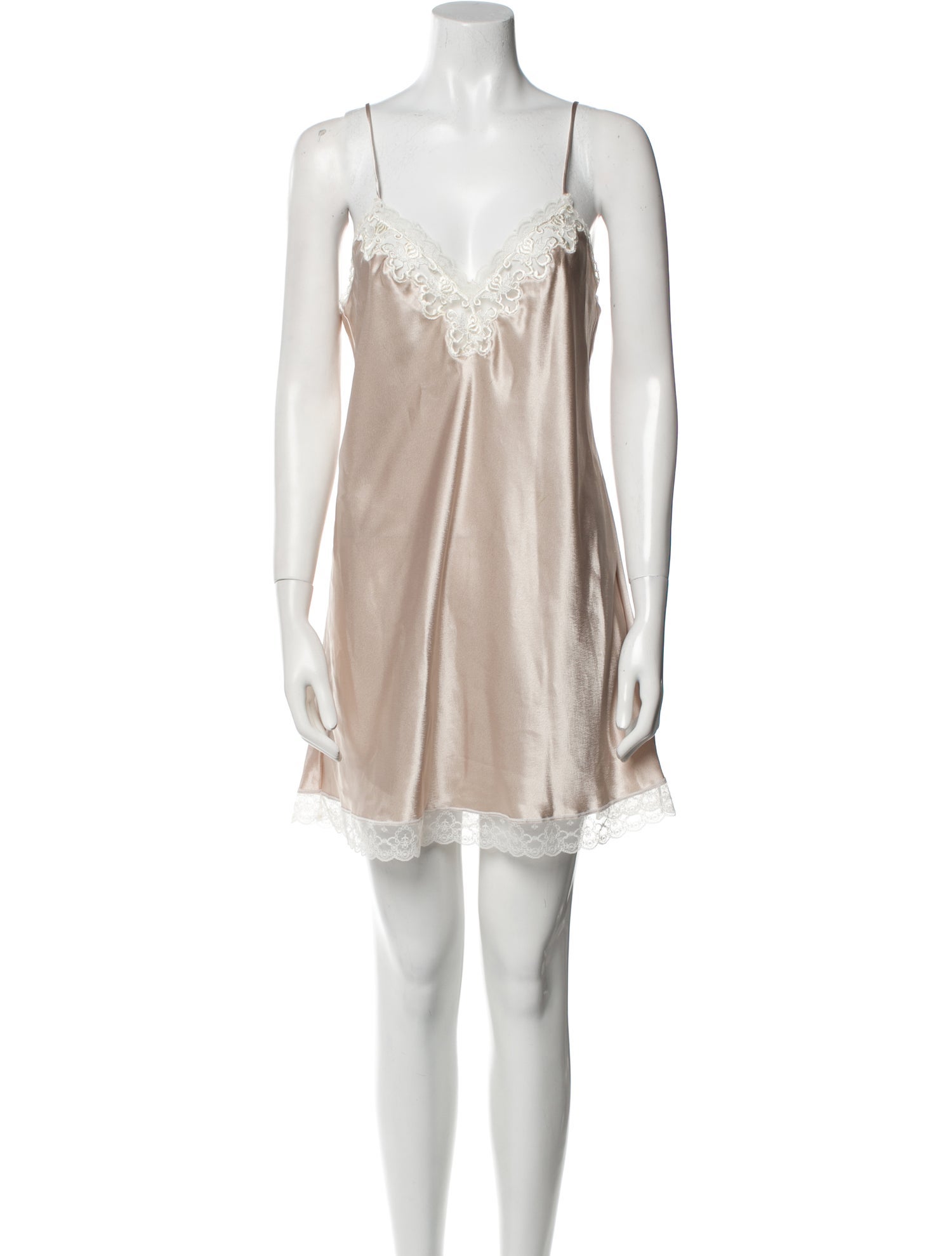 Christian Dior Silk Embroidered Accent Nightgown