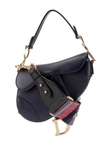 Christian Dior Handle Bags Leather Saddle