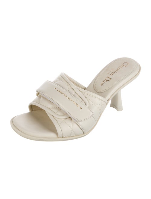 Christian Dior Cannage Pattern Leather Slides