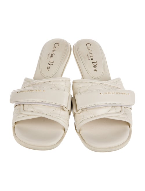 Christian Dior Cannage Pattern Leather Slides