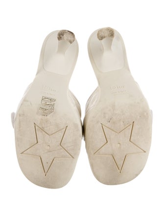 Christian Dior Cannage Pattern Leather Slides