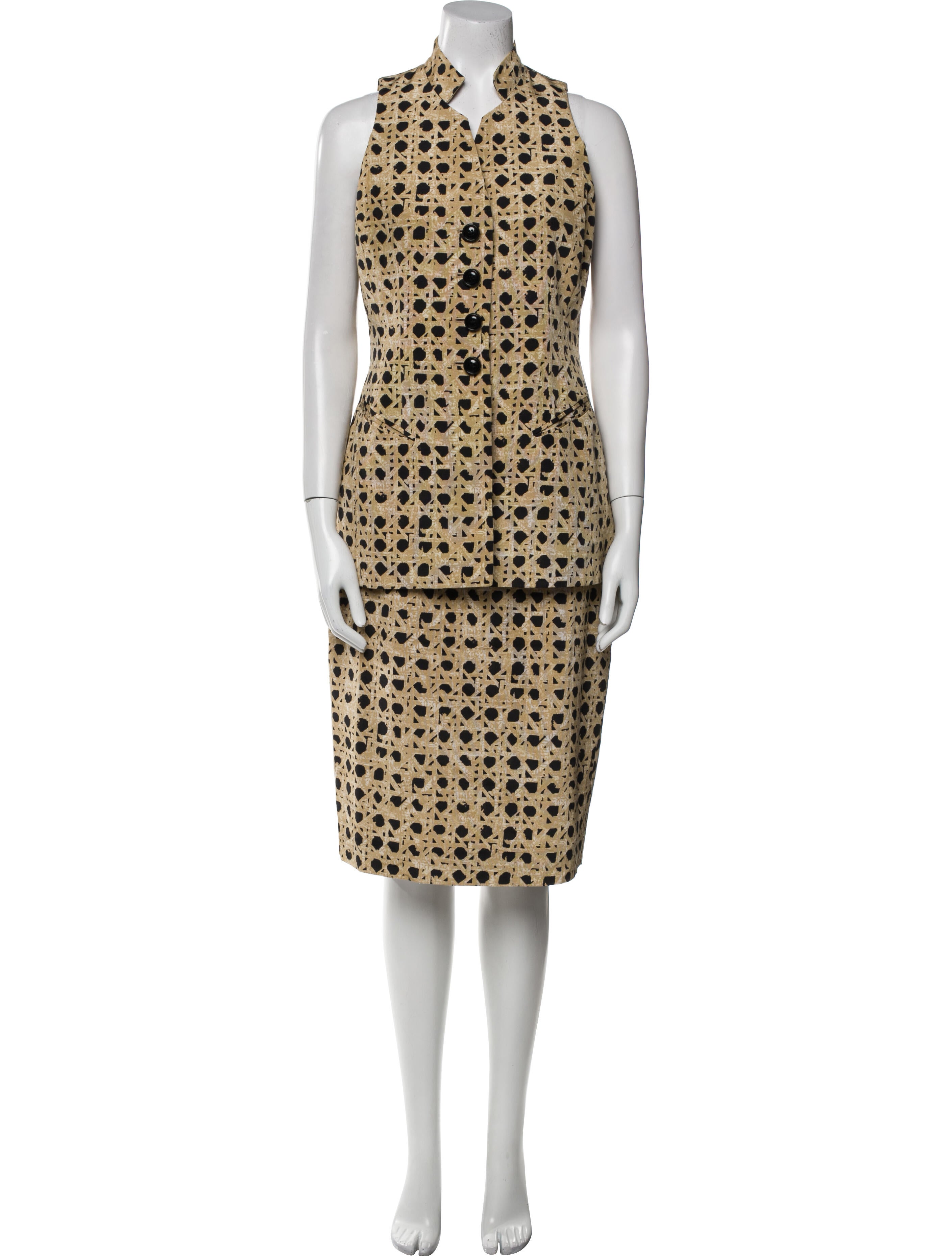 Christian Dior Printed Skirt Set