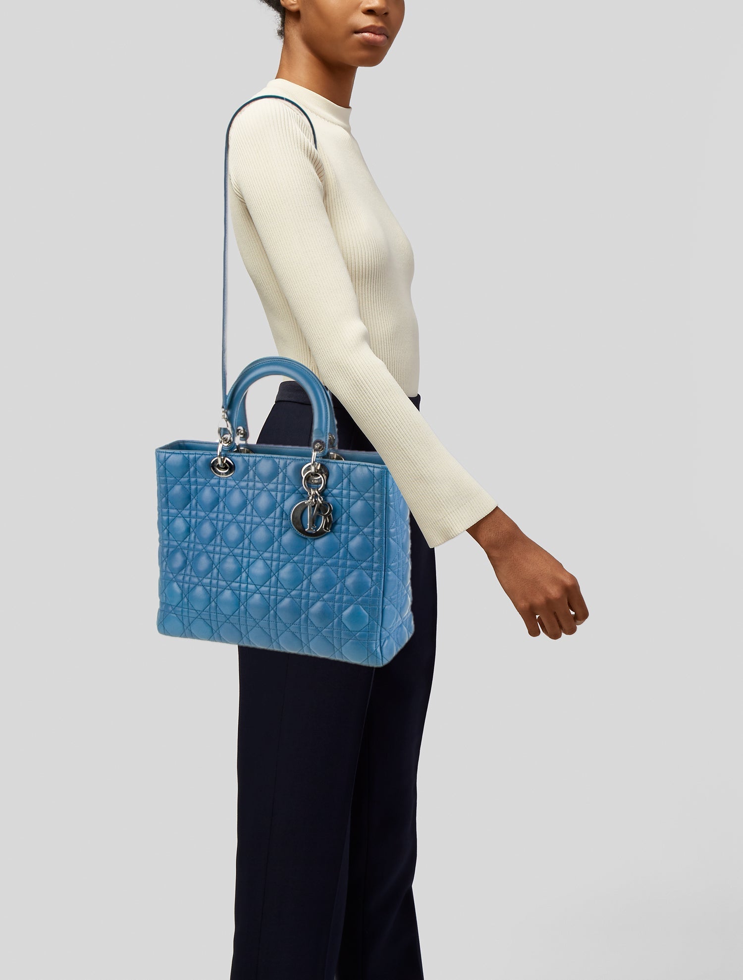 Christian Dior Leather Lady Dior Large