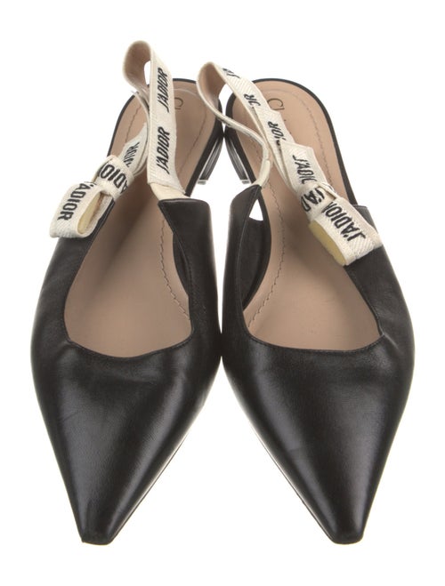 Christian Dior Leather Graphic Print Mules