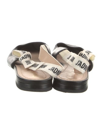 Christian Dior Leather Graphic Print Mules