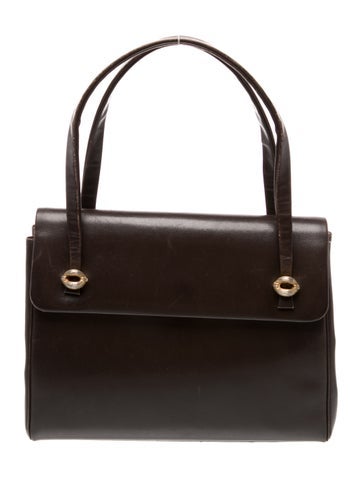 Christian Dior Handle Bags Leather Top Bag Vintage