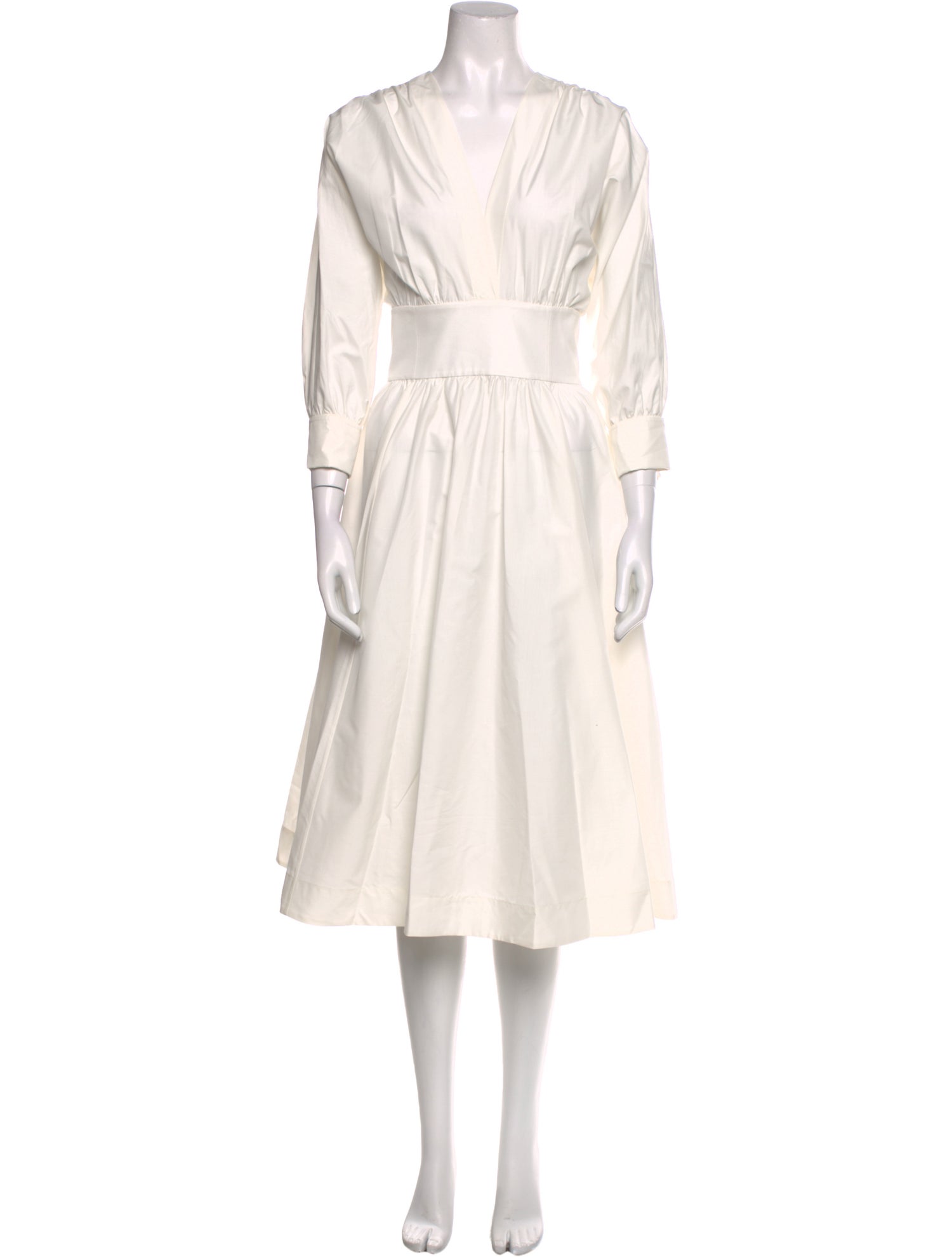 Christian Dior V-Neck Midi Length Dress