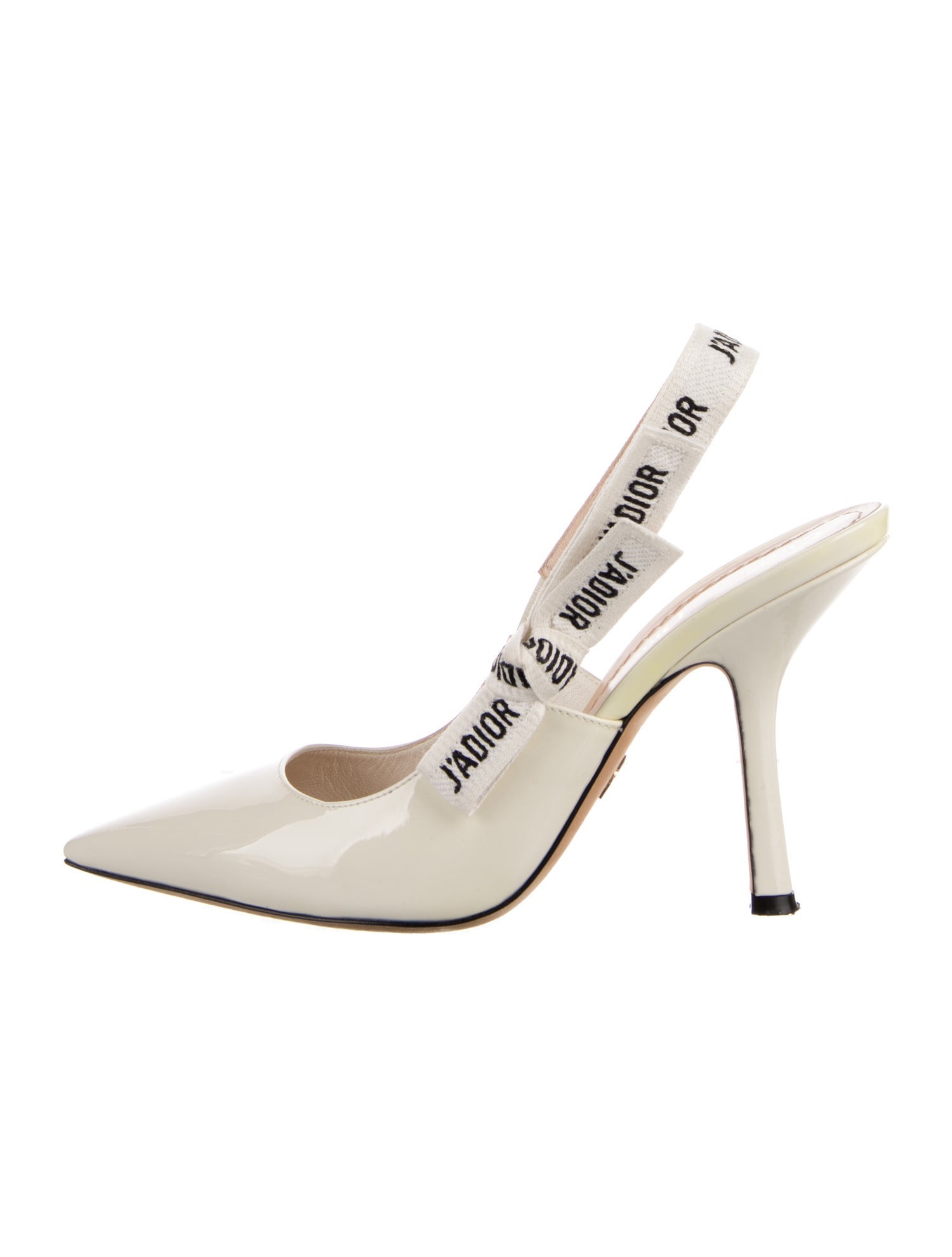 Christian Dior Patent Leather Printed Slingback Pumps