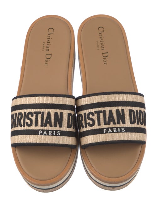 Christian Dior Canvas Striped Slides