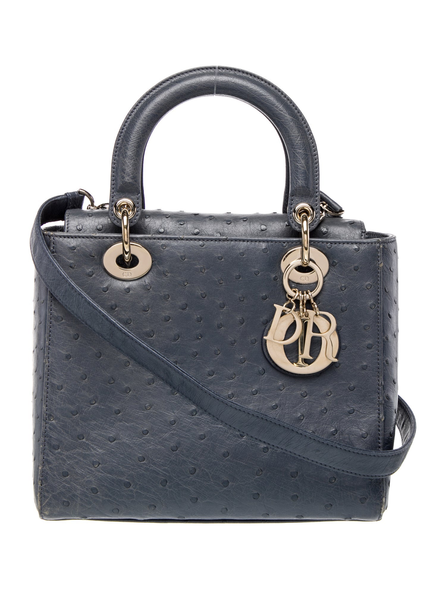 Christian Dior Ostrich Lady Dior Small