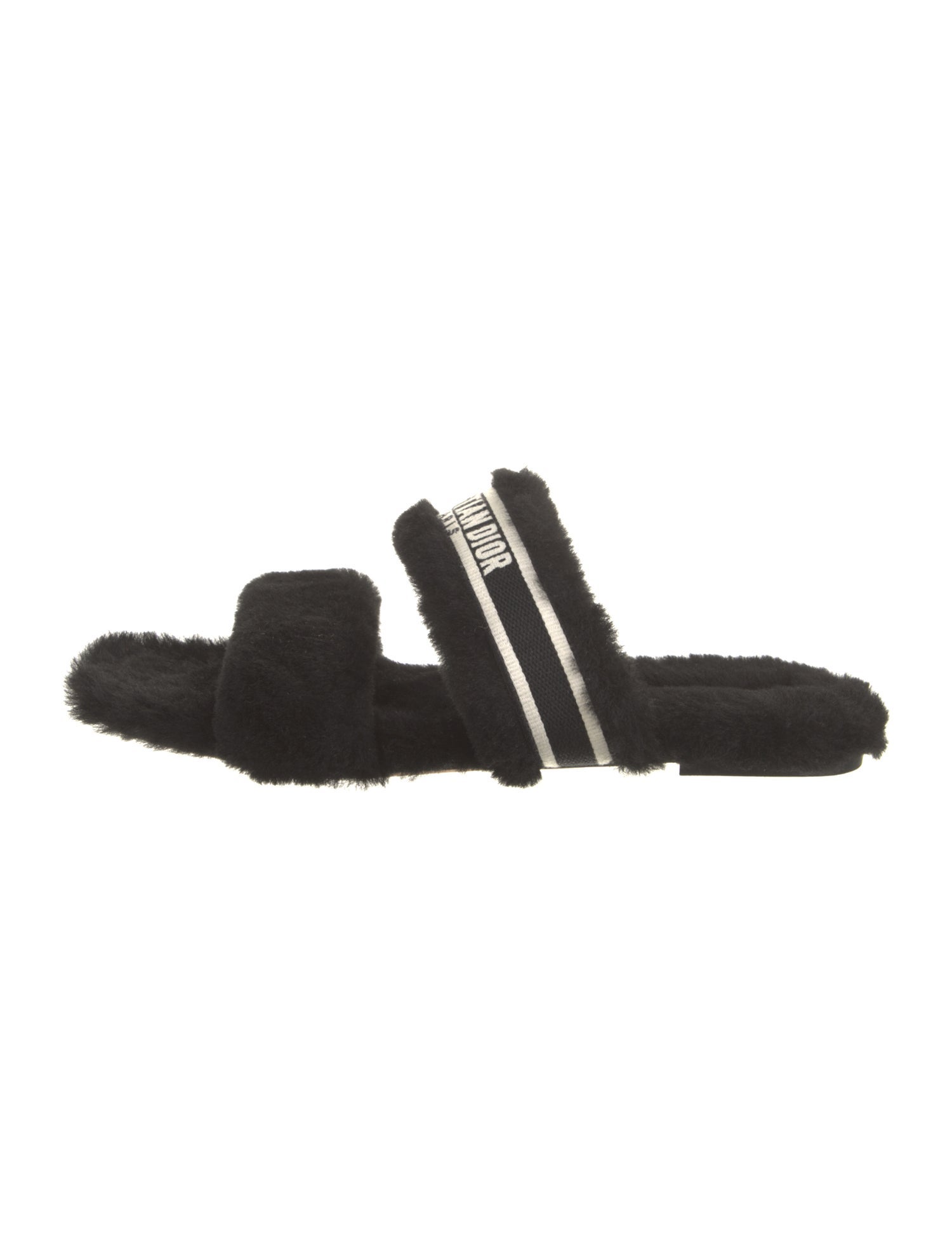 Christian Dior Shearling Slides