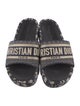 Christian Dior Oblique Jacquard Canvas Slides