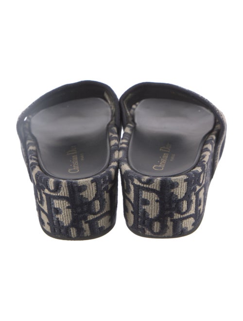 Christian Dior Oblique Jacquard Canvas Slides