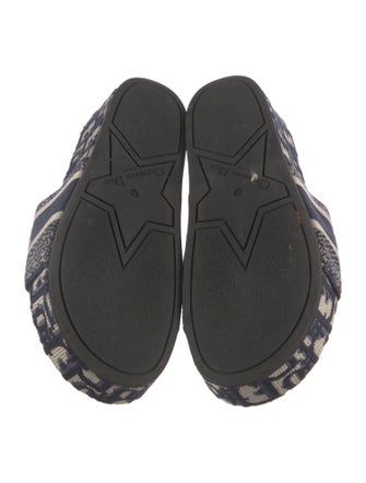 Christian Dior Oblique Jacquard Canvas Slides
