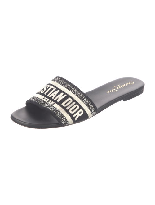 Christian Dior Dway Canvas Slides