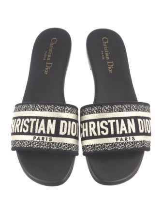 Christian Dior Dway Canvas Slides