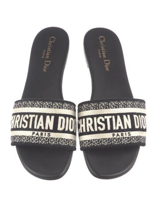 Christian Dior Dway Canvas Slides