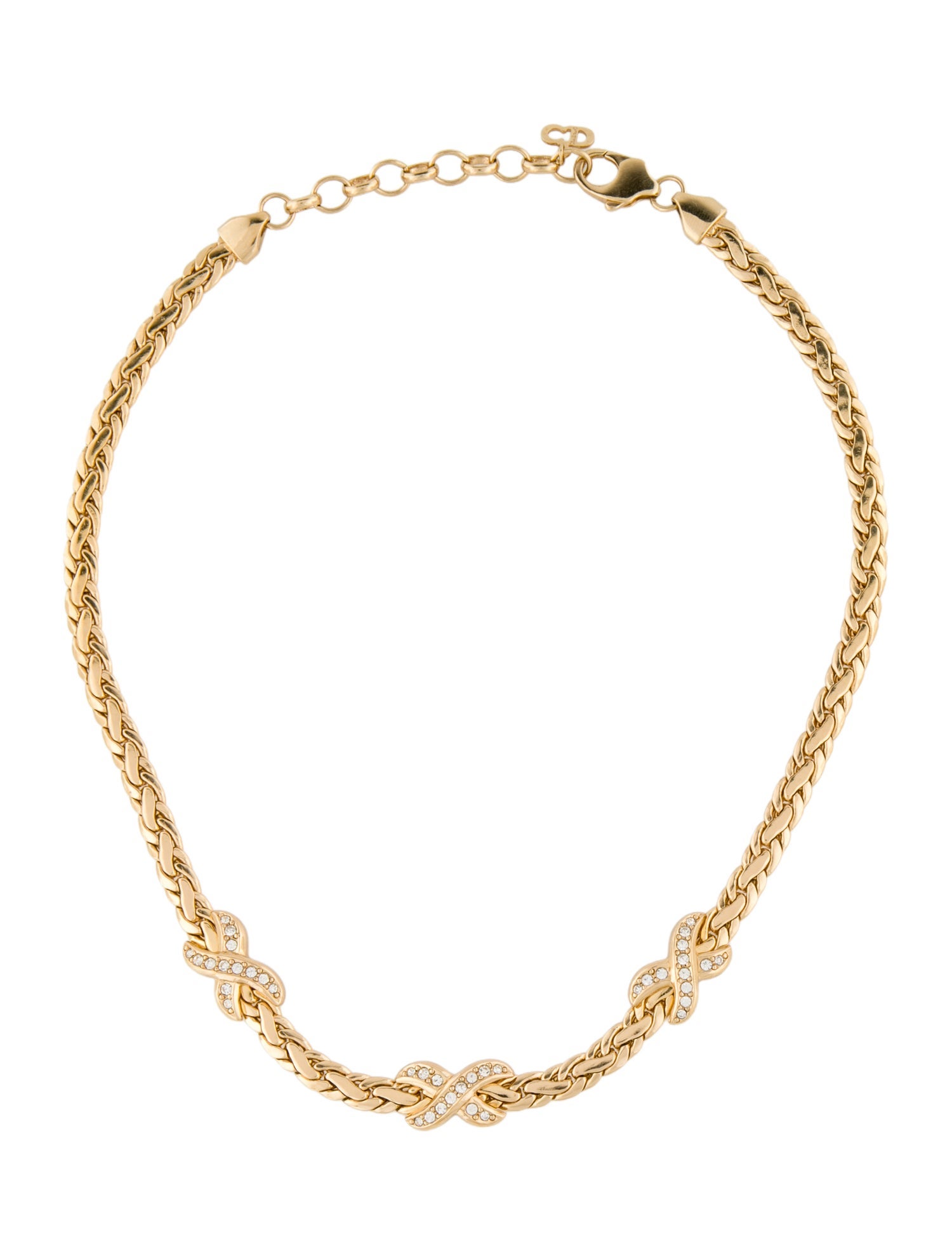 Christian Dior Vintage Crystal Collar Necklace