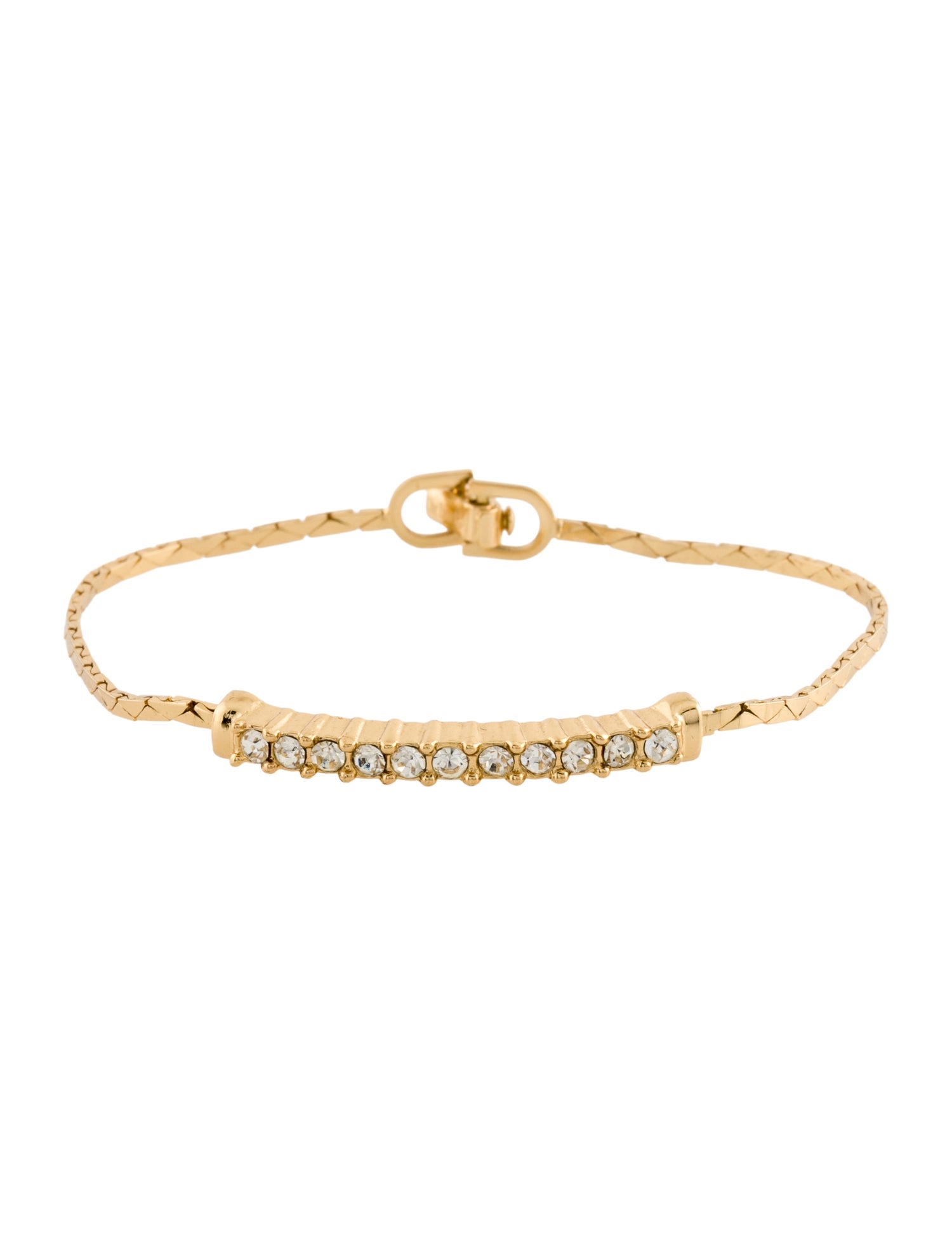 Christian Dior Vintage Crystal Link Bracelet