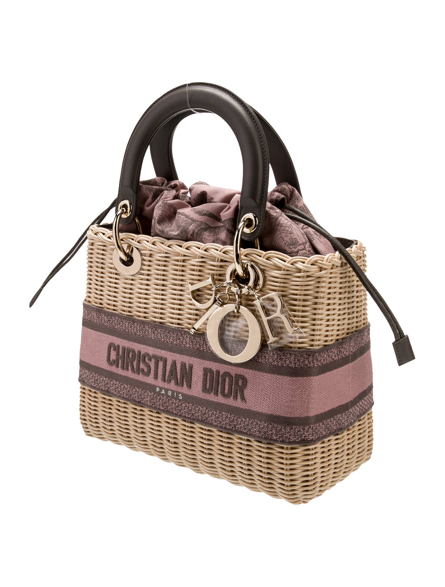 Christian Dior Wicker Lady Dior Medium 2023 - Neutrals Handle Bags