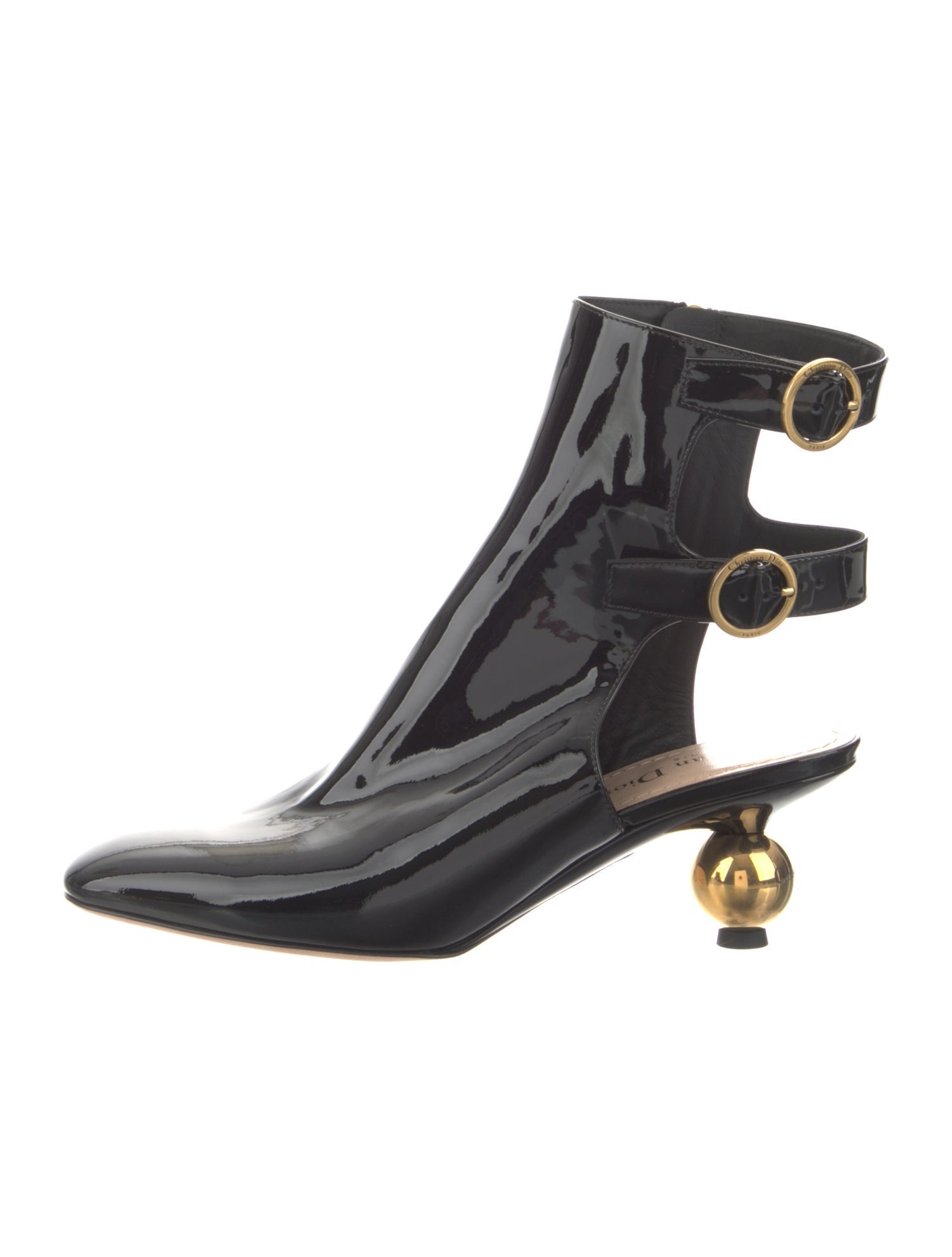 Christian Dior Patent Leather Lace-Up Boots