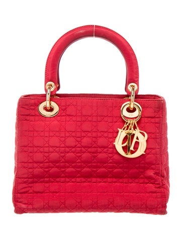 Christian Dior Handle Bags Cannage Lady Medium Vintage