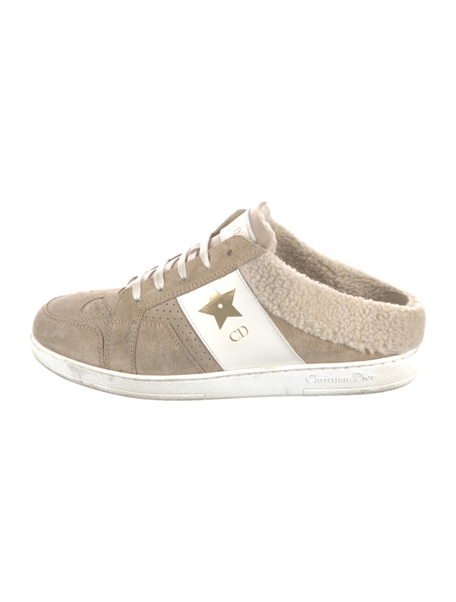 Christian Dior Suede Graphic Print Sneakers