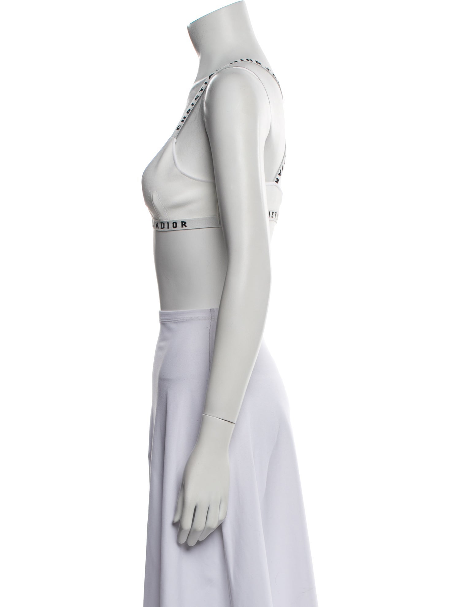 Christian Dior Graphic Print Scoop Neck Crop Top