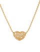 Christian Dior Faux Pearl & Crystal Heart Pendant Necklace