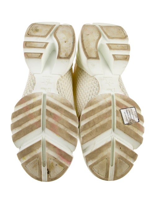 Christian Dior Mesh Leather Trim Embellishment Chunky Sneakers