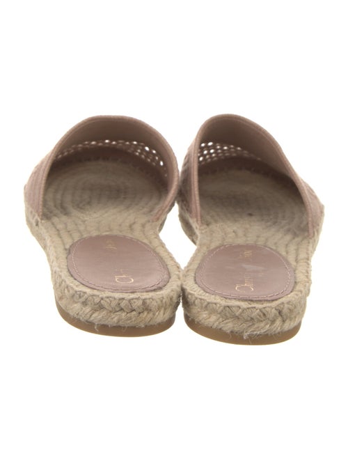 Christian Dior Canvas Embroidered Accent Mules