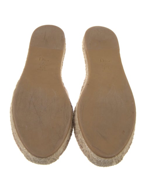 Christian Dior Canvas Embroidered Accent Mules