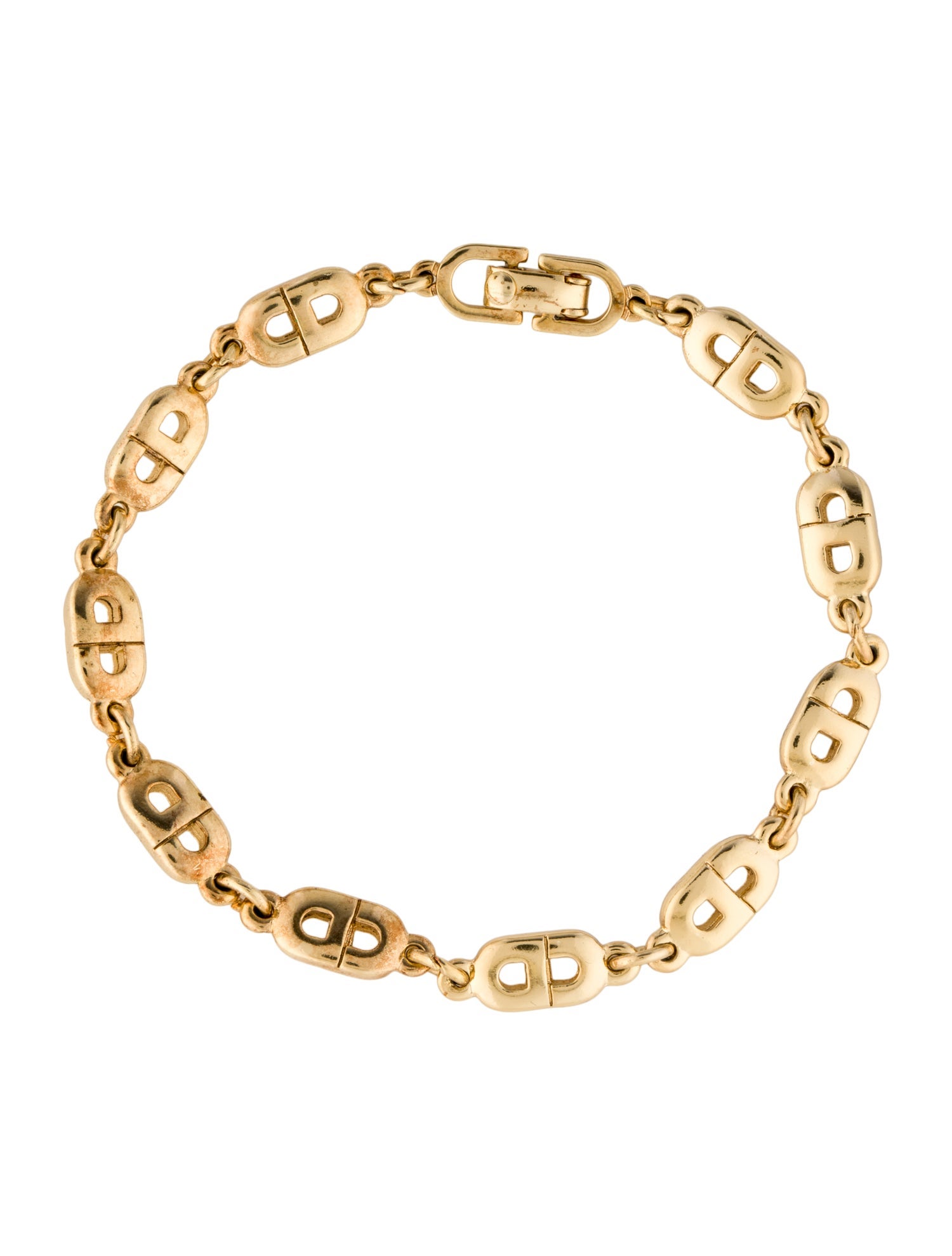 Christian Dior Vintage CD Logo Link Bracelet