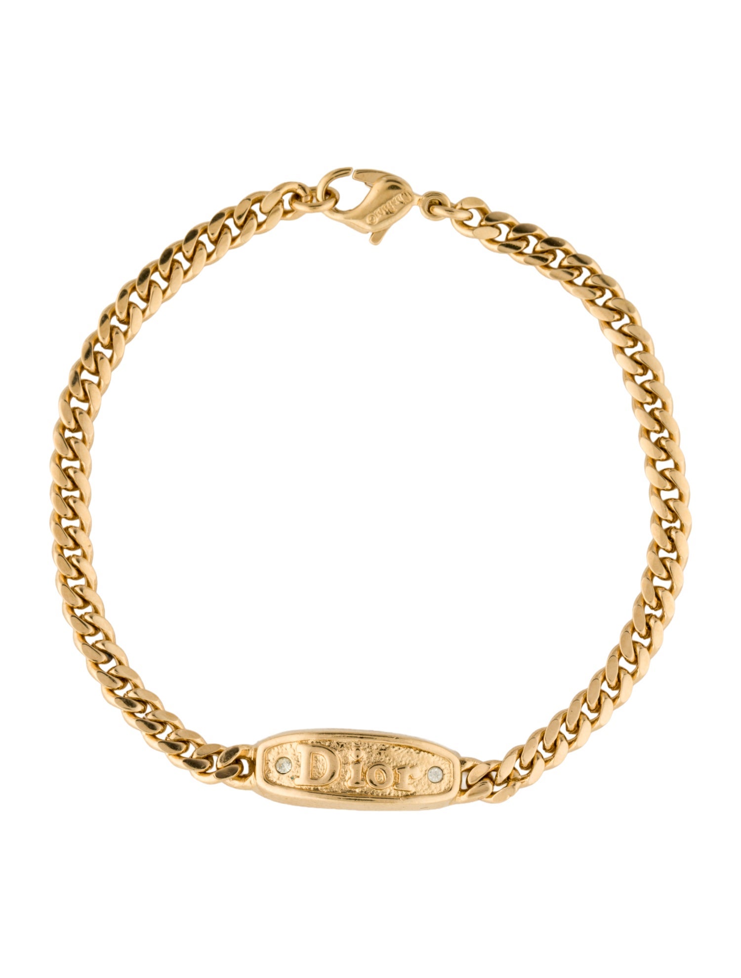 Christian Dior Vintage Crystal Link Bracelet