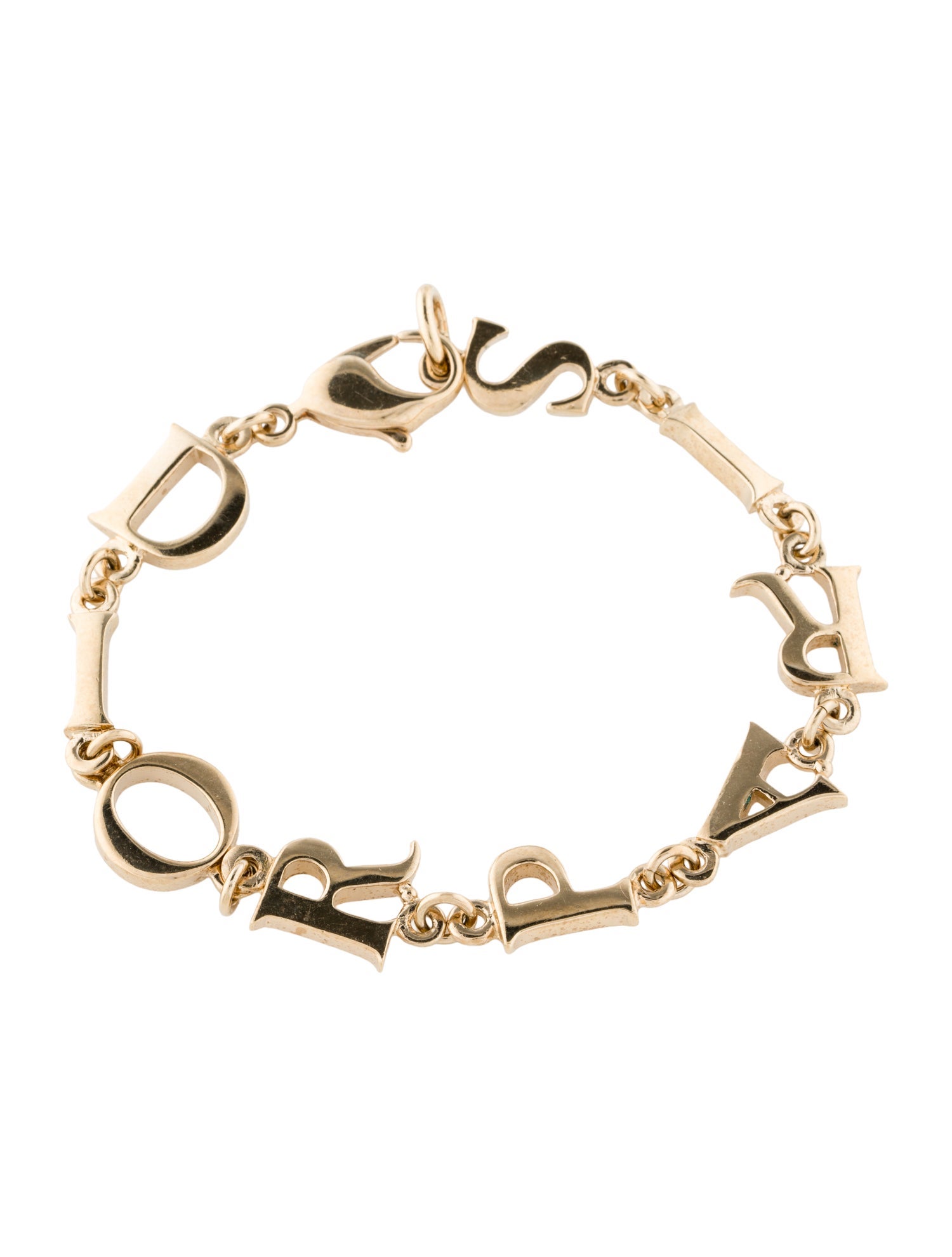Christian Dior Vintage Paris Logo Link Bracelet