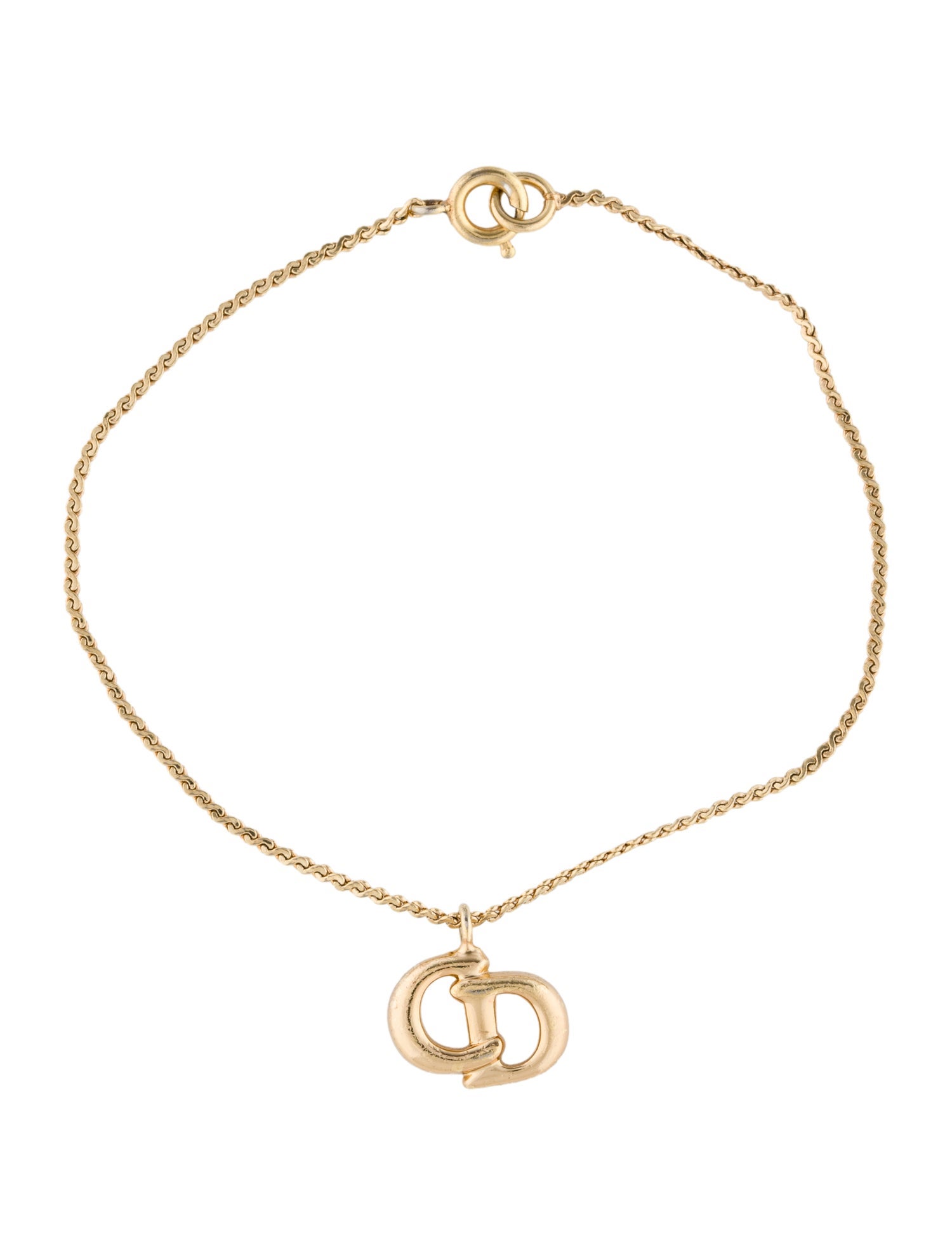 Christian Dior Vintage CD Charm Bracelet
