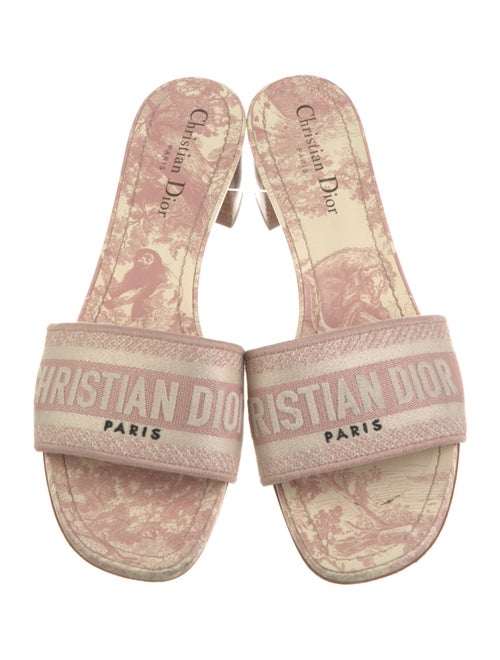 Christian Dior Canvas Printed Slides