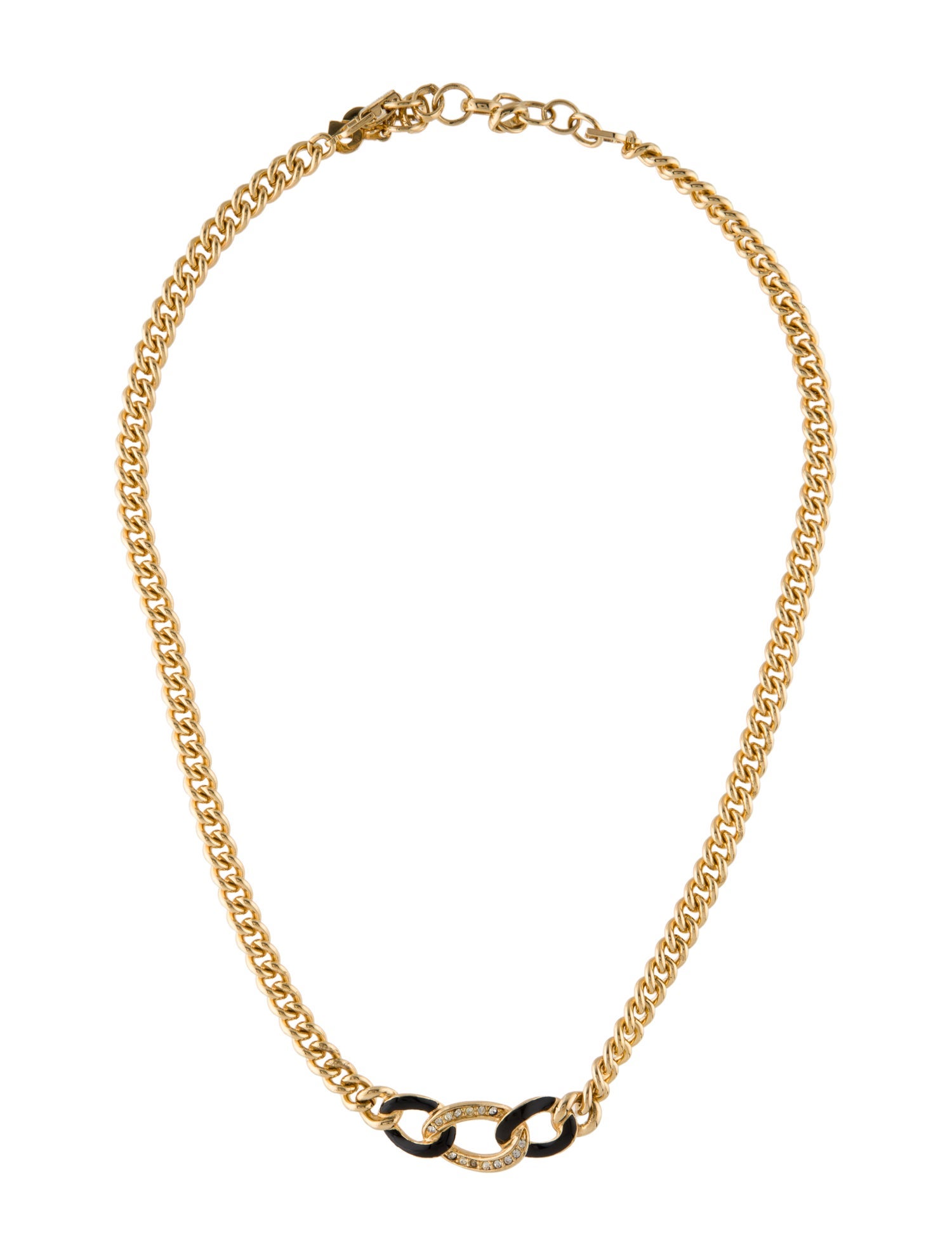 Christian Dior Vintage Crystal & Enamel Collar Necklace