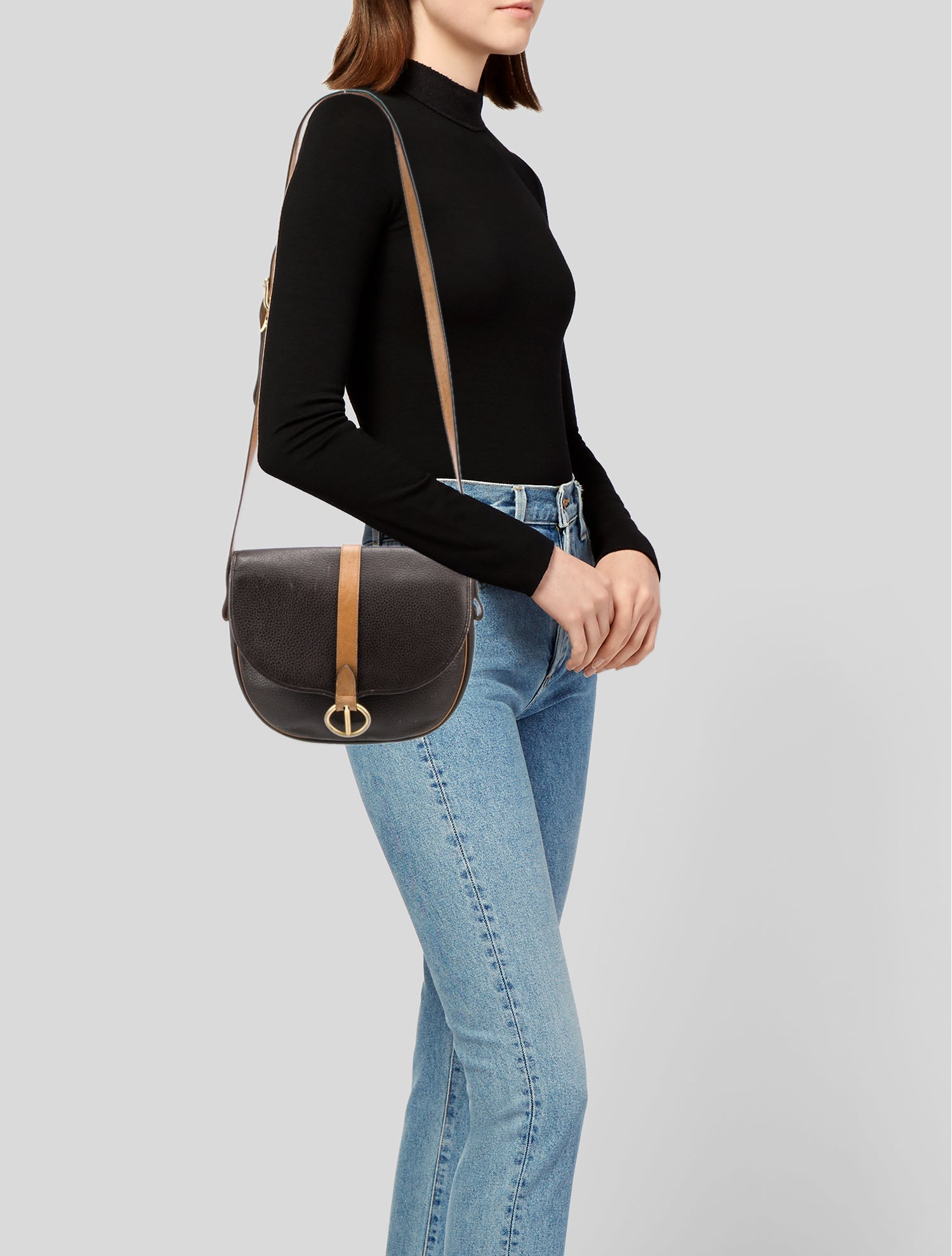 Christian Dior Leather Messenger Bag Small Vintage