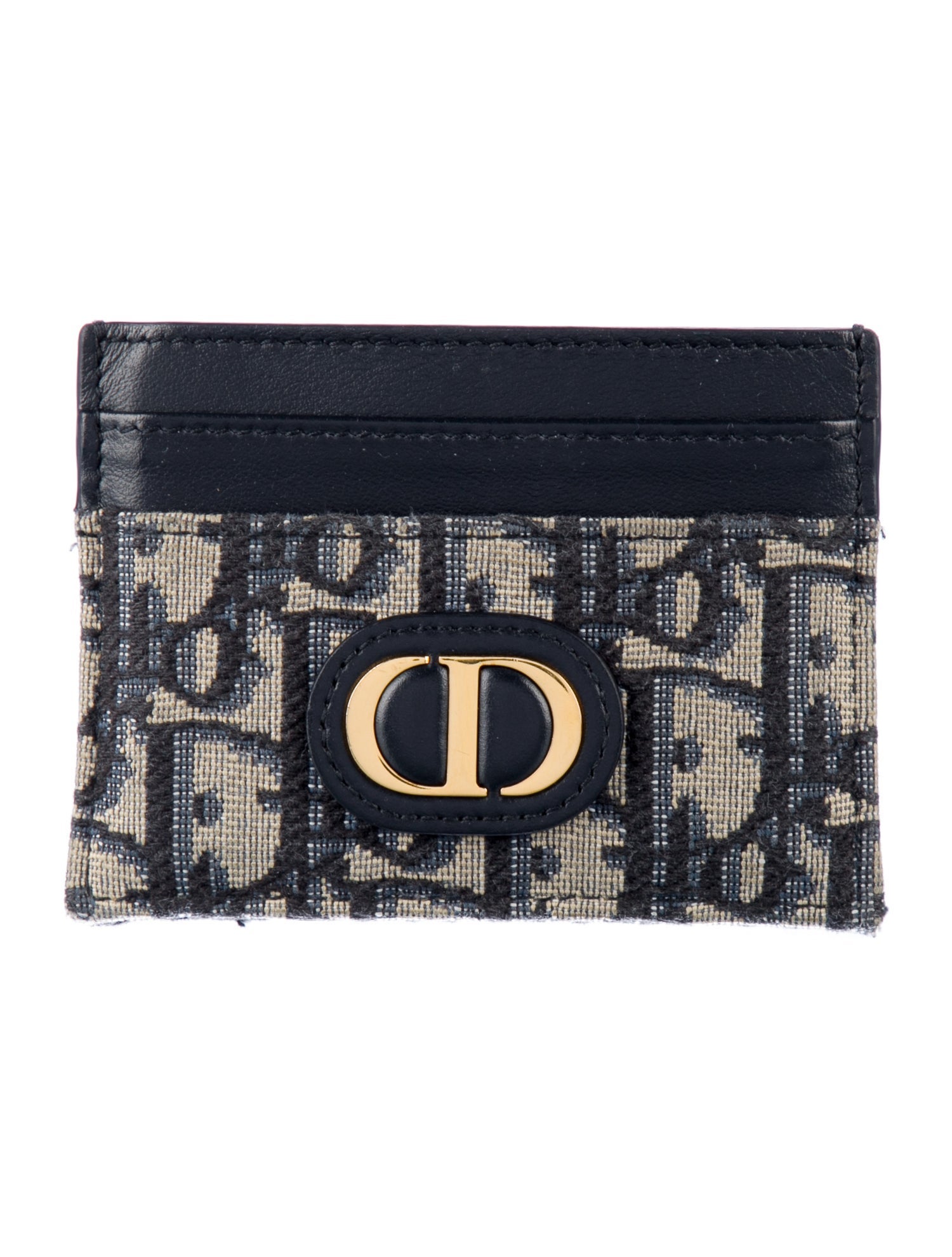 Christian Dior Oblique Jacquard Canvas Card Holder