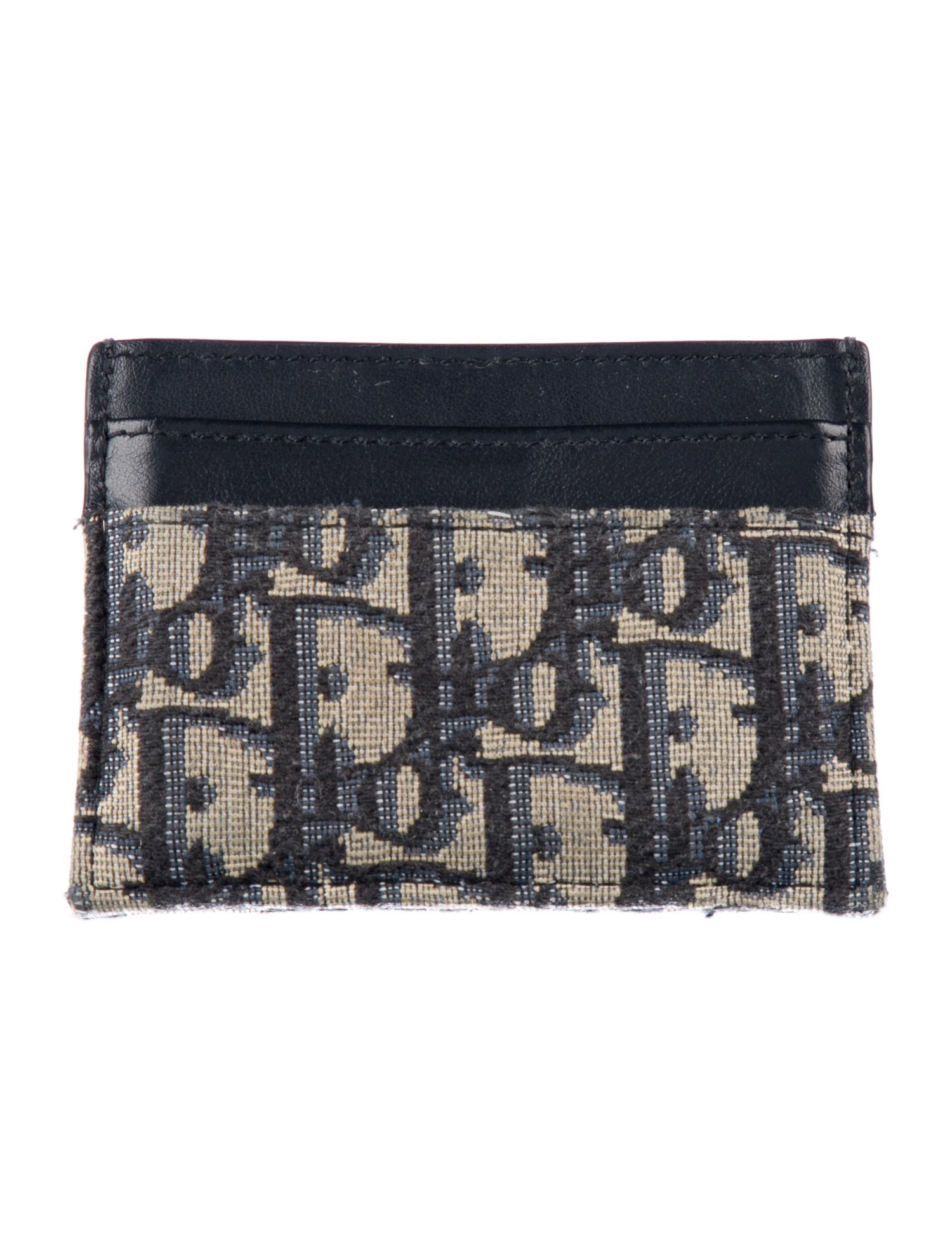 Christian Dior Oblique Jacquard Canvas Card Holder